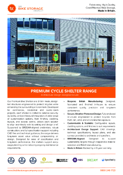 Premium Bike Shelters Mini Brochure