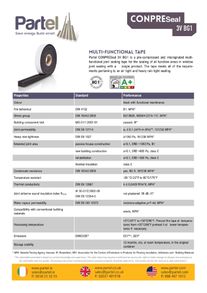 CONPRESeal 3V BG1 Technical Data Sheet