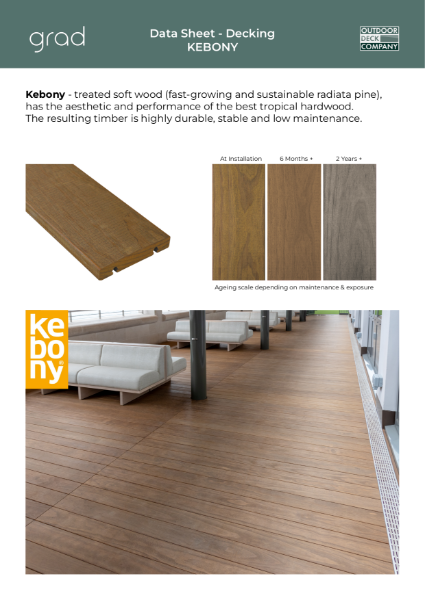 Grad Decking - Kebony Data Sheet