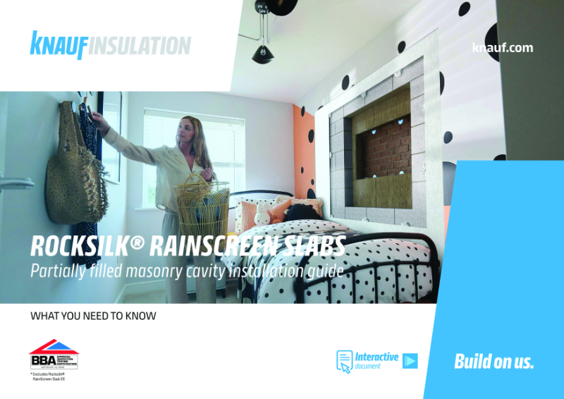 Rocksilk® RainScreen Slab Installation Guide - Partially Filled Masonry Cavity
