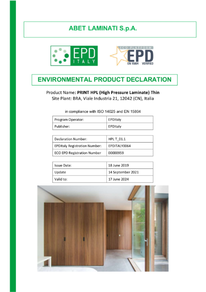 EPD - Thin Sheet