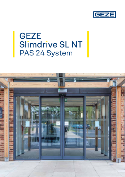 GEZE Slimdrive SL NT PAS24 automatic sliding door