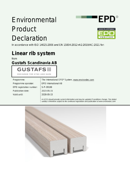 Gustafs Linear Rib EPD