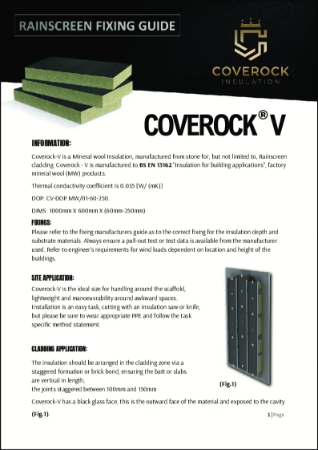 Coverock-V - Rainscreen Fixing Guide