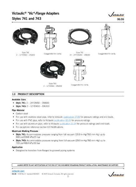 Victaulic® Vic-Flange Adapters