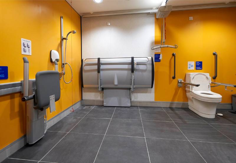 Changing Places by Closomat (with Shower) - Package of disability equipment