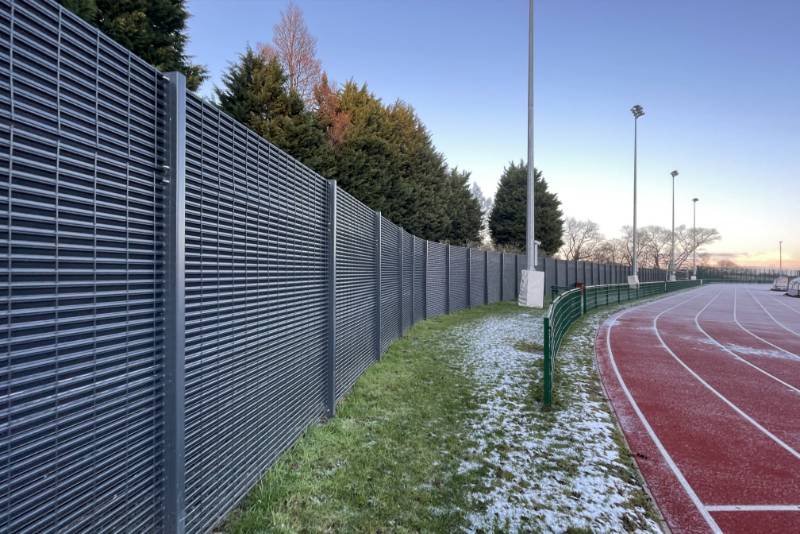 Louvred Screening fence for new Meadowbank Sports Centre