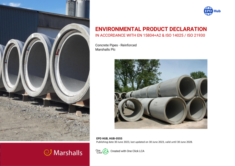 Marshalls Concrete Pipes - Reinforced EPD