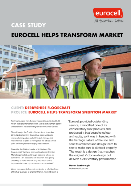 Eurocell helps transform market into Creative Quarter