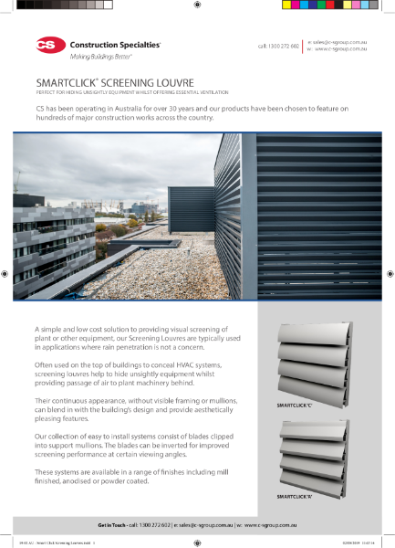 Smart Click Screening Louvres Digital Leaflet