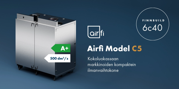 Airfin uudet ilmanvaihtolaitteet FinnBuildiin