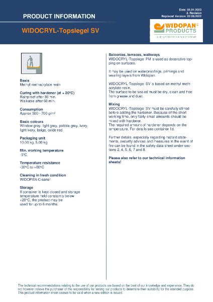 PDS WIDOCRYL-Topsiegel SV