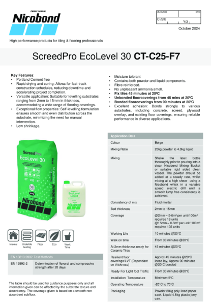 Nicobond ScreedPro EcoLevel 30