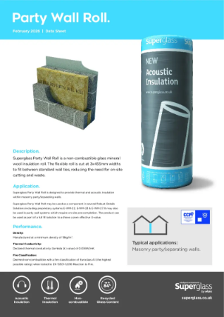 Superglass Party Wall Roll - Datasheet