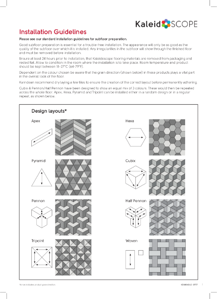 Kaleidoscope Installation Guidelines