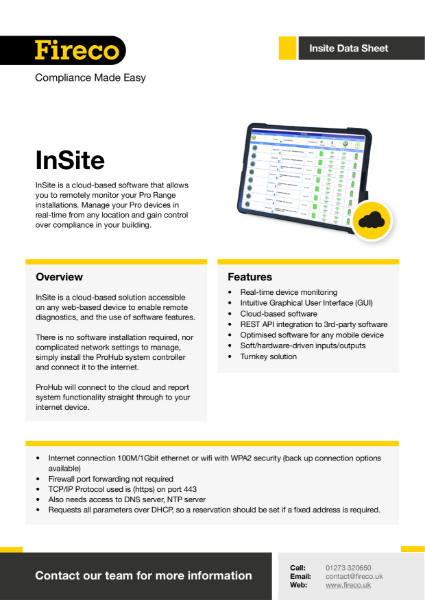 InSite Technical Data Sheet