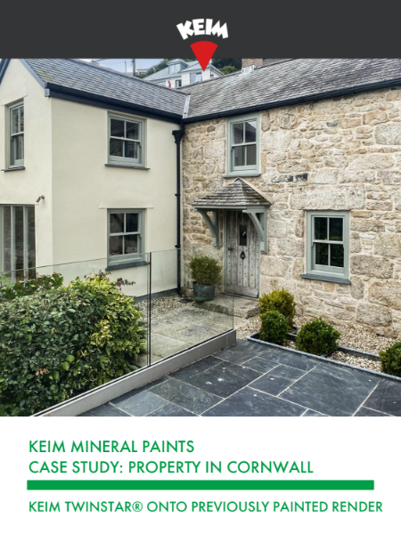Domestic property in Cornwall (KEIM Twinstar 9354 onto previously painted surfaces)