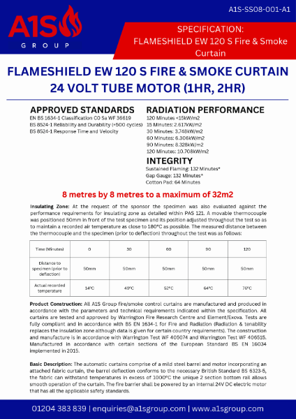 A1S Group Specification Sheet: Flameshield EW120 S