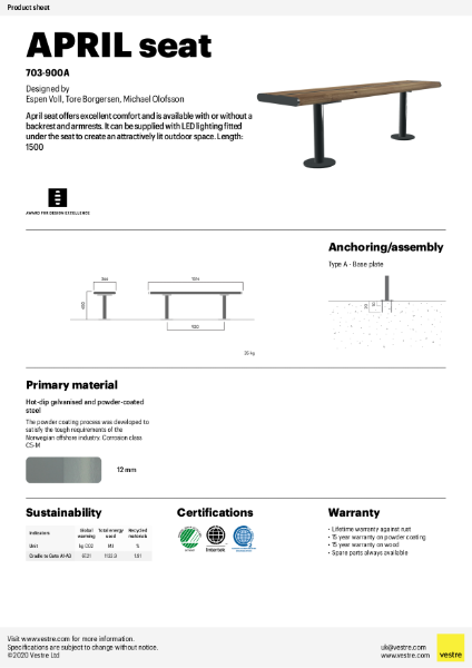 APRIL Bench - 703-900A