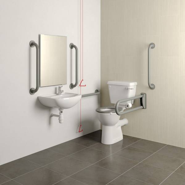 Atlas Pro Close Coupled DocM Pack Right Hand 40cm Basin