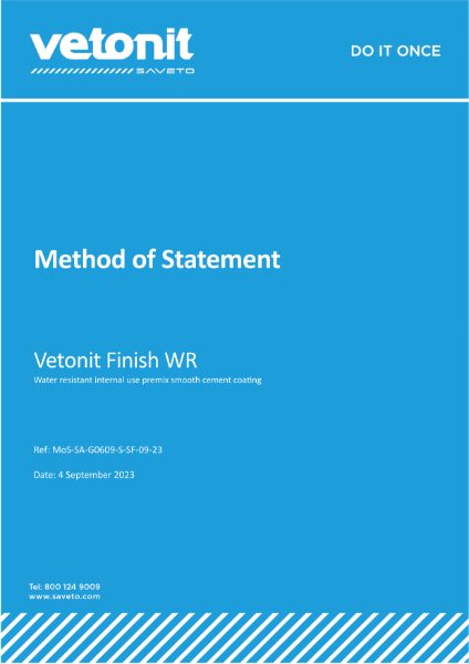 Method of Statement Vetonit Finish WR