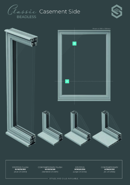 Classic Beadless Casement Side Window Data Sheet