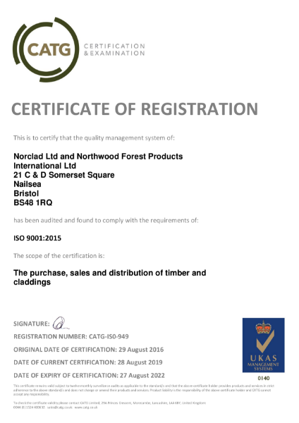 Certificate of Registration ISO9001