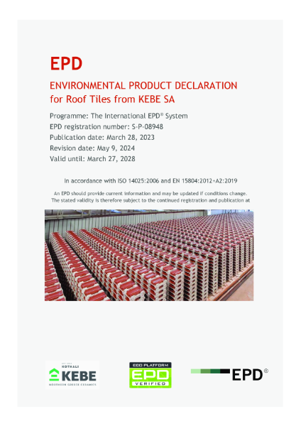 Environmental Product Declaration (EPD) - Roof Tiles 