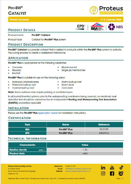 Product Data Sheet - Pro-BW® Catalyst