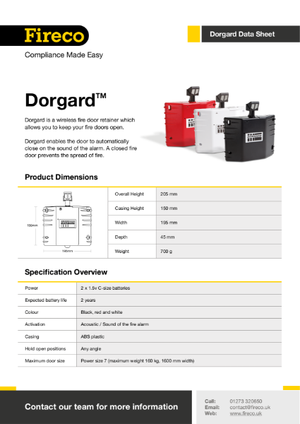 Dorgard Technical Data Sheet