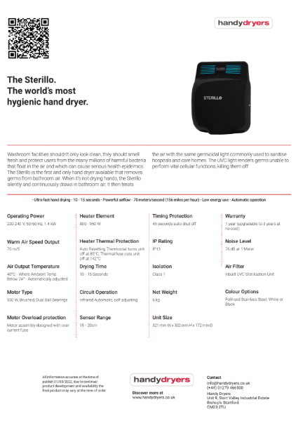 Sterillo Data Sheet