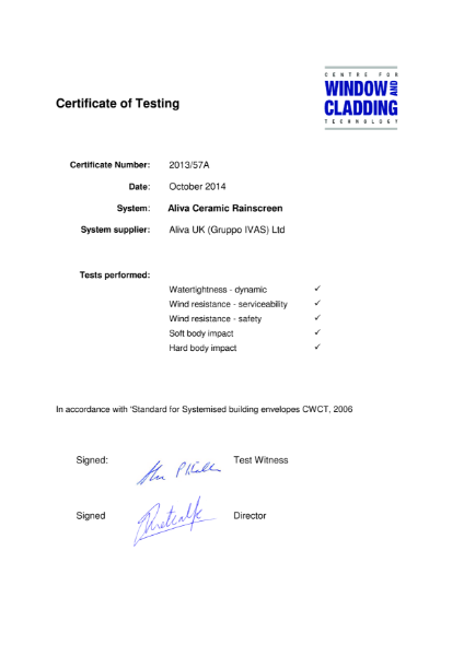 CWCT Certificate