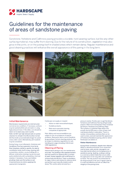 Sandstone Maintenance