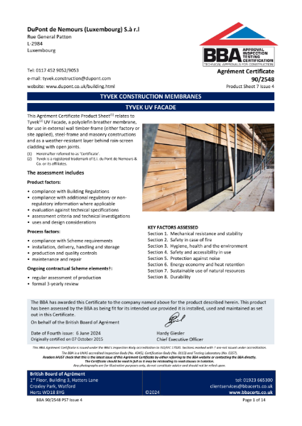 BBA Certificate 2524B