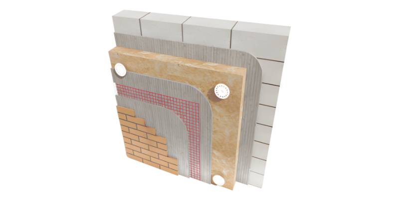 LicataTherm Masonry Mineral Wool Mineral Brick Slips External Wall Insulation System