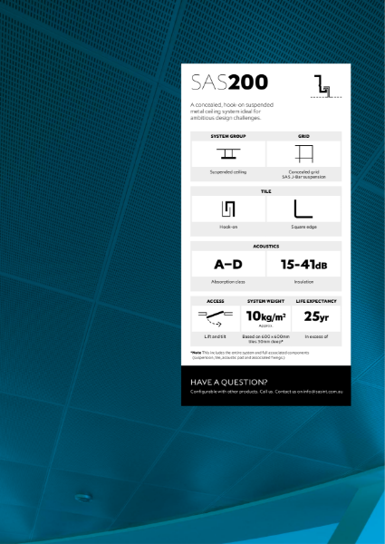 SAS200 Metal Ceiling Brochure