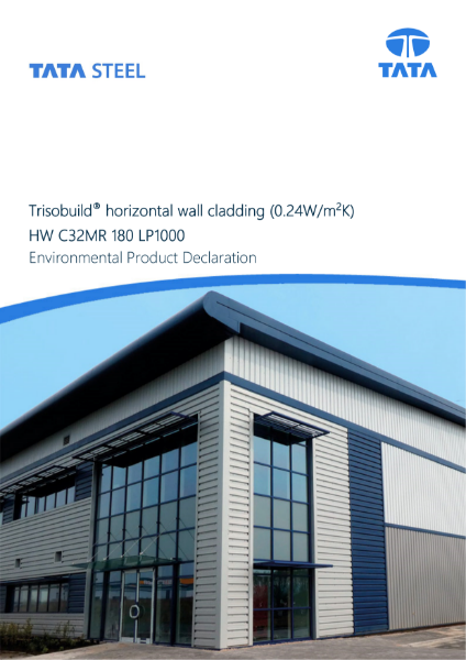 EPD Trisobuild site-assembled Roofing & Wall Cladding - 0.24 u-value 