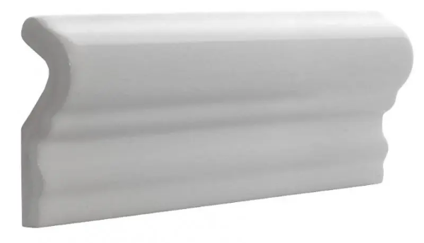 Klassiske Fliser - Fliser Victoria - Brystlist 5 x 15 cm Hvit, Blank