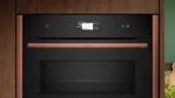 Compact 45cm ovens with Microwave Bronze trim