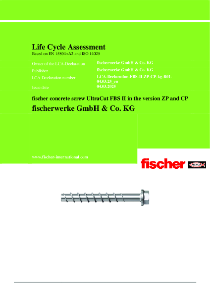 LCA-Declaration FBS II