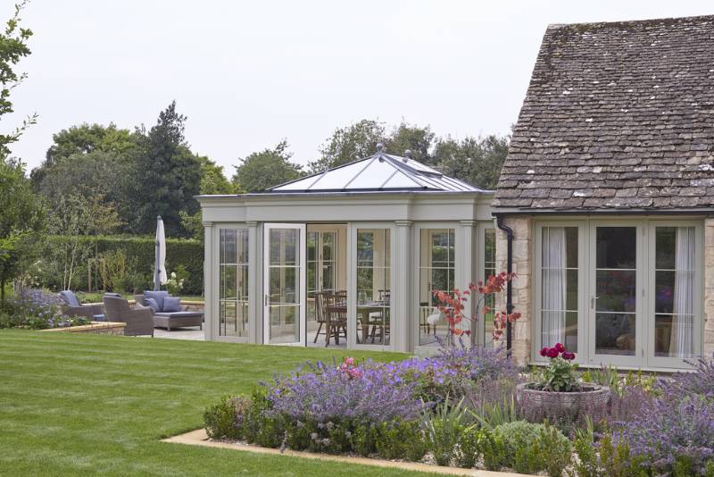 David Salisbury Orangery Extension in a Cotswold Village