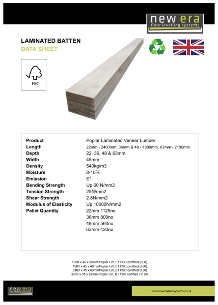 LVL Batten Data sheet