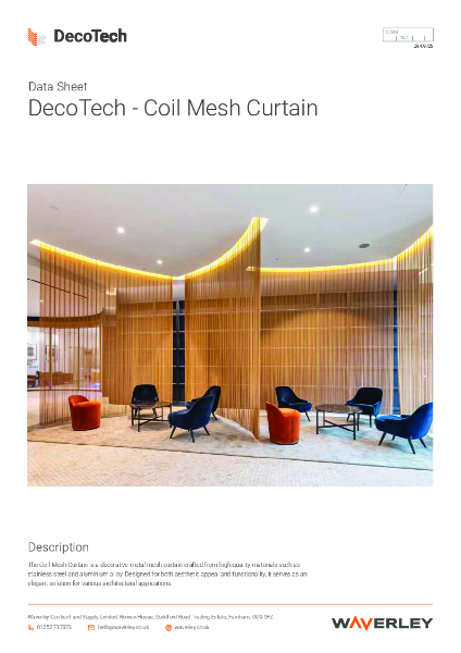 Data Sheet  DecoTech - Metal Coil Mesh