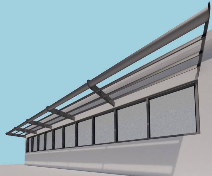 Aluminium Brise Soleil - Solar Shading: Shadex 260 Horizontal With Tube - Brise Soleil