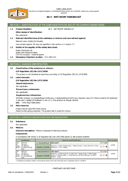 Safety-data-sheet-of-66-4-WET-ROOM-TANKING-KIT