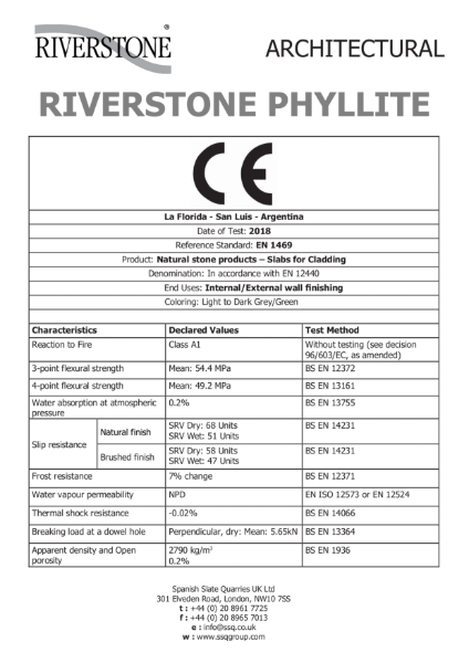 Riverstone CE - EN 1469