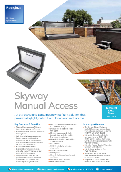 Data Sheet Flatglass Access Rooflights