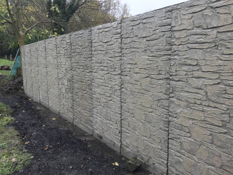 Whites Concrete panels for cemetery wall structure in Wigan