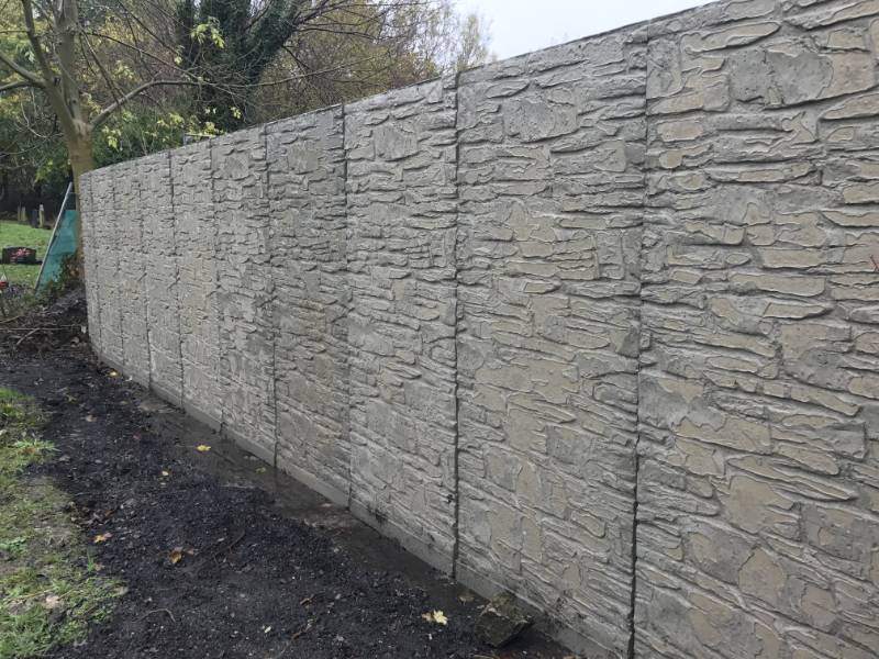 Whites Concrete panels for cemetery wall structure in Wigan