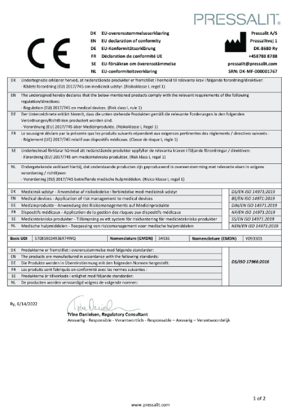 EU Declaration of Conformity